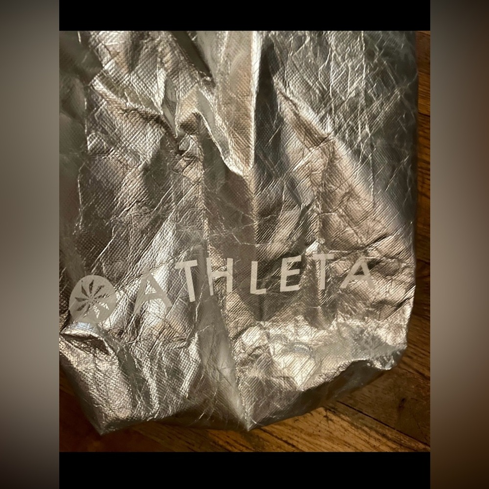 Athleta Reusable Shopping Bag Silver - Picture 3 of 10